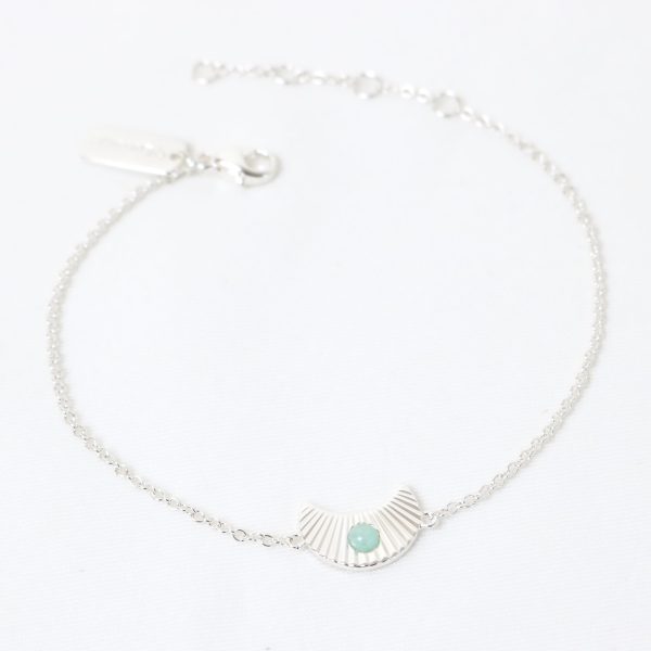 Ray of Light Bracelet Silver Green Amazonite