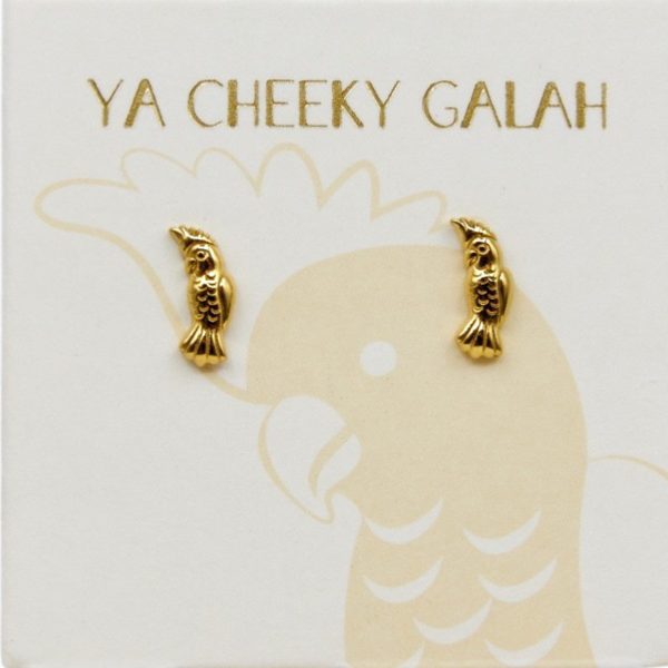 Ya Cheeky Galah Aussie Studs 18k Gold plated