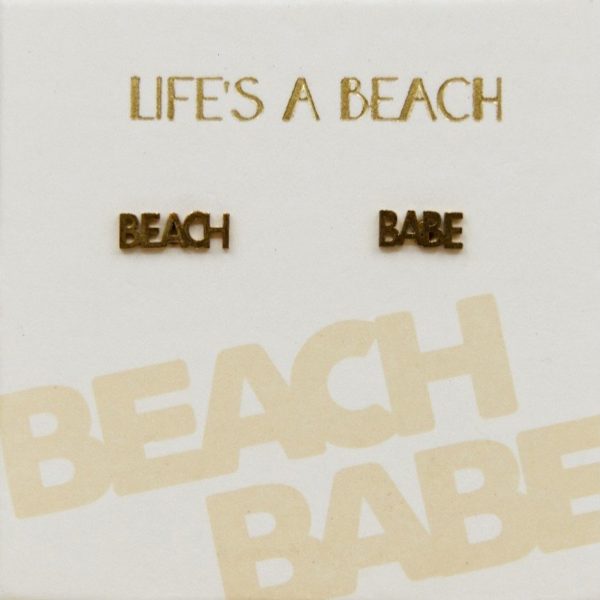 Beach Babe Aussie Studs 18k Gold Plated