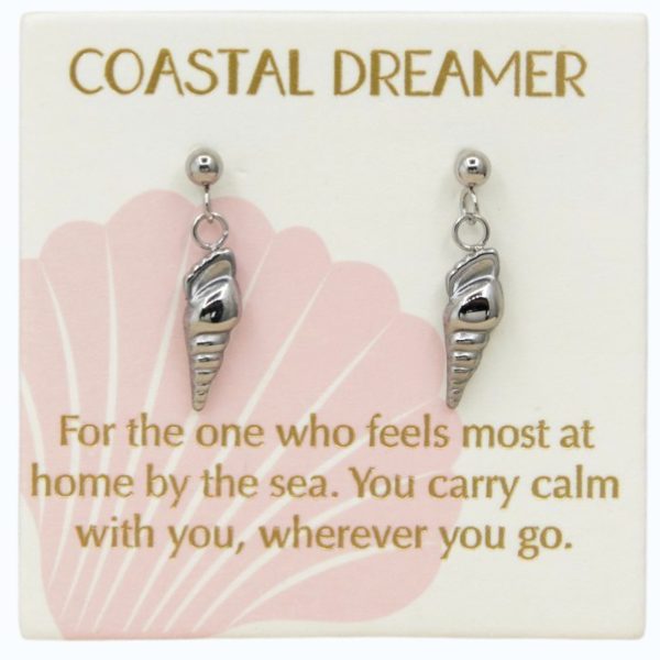 Shell drop earrings in Sterling Silver