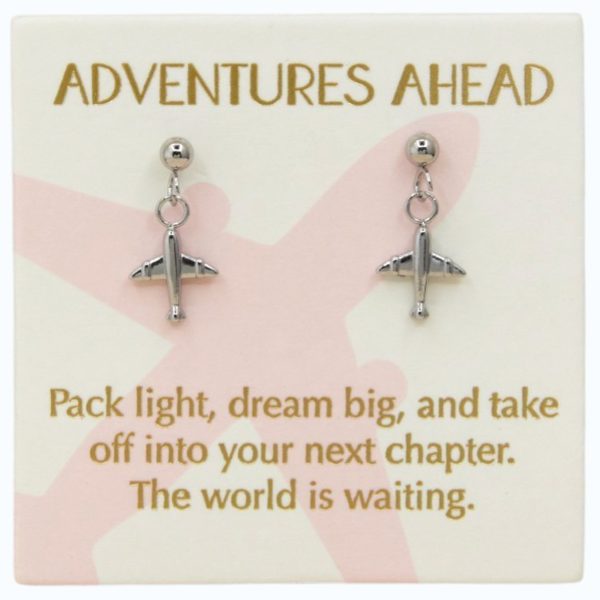 Plane drop earrings in Sterling Silver
