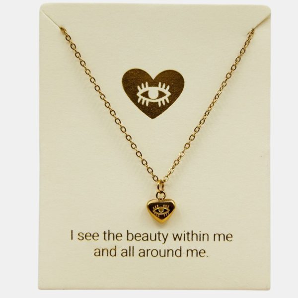 Seeing Heart Inspiration Necklace 18k Gold plated