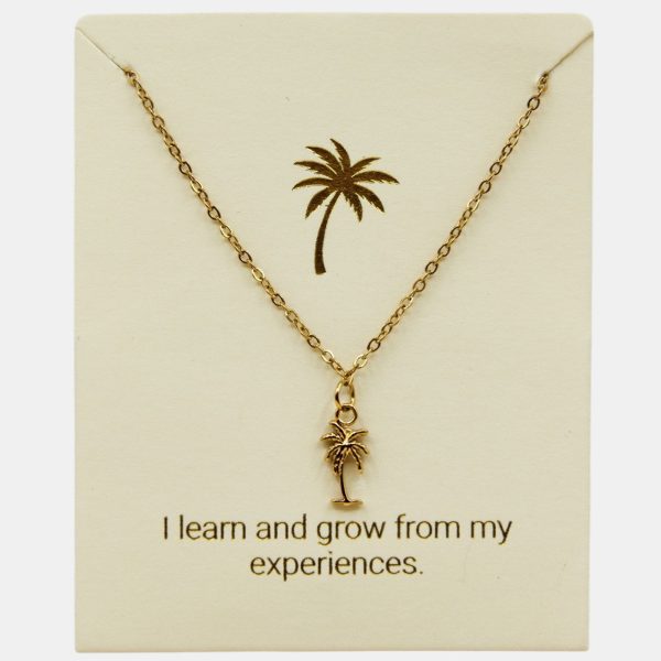 Vintage Palm Inspiration Necklace 18k Gold plated