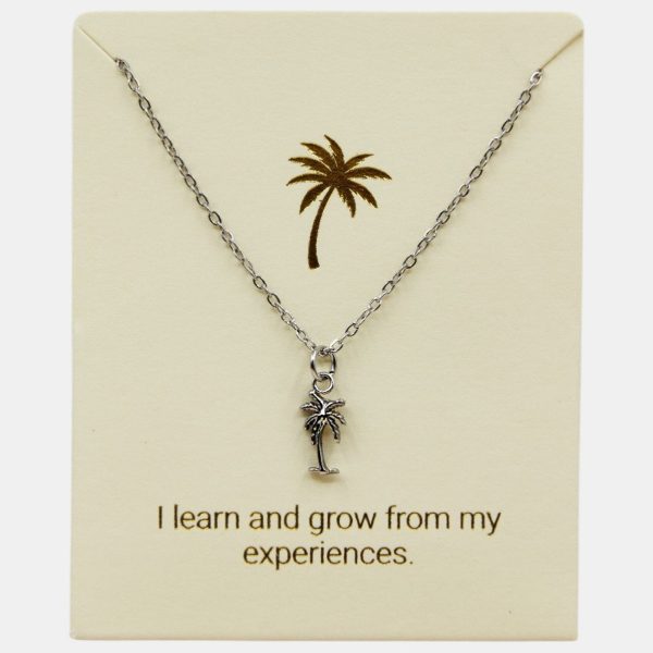 Vintage Palm Inspiration Necklace Sterling Silver