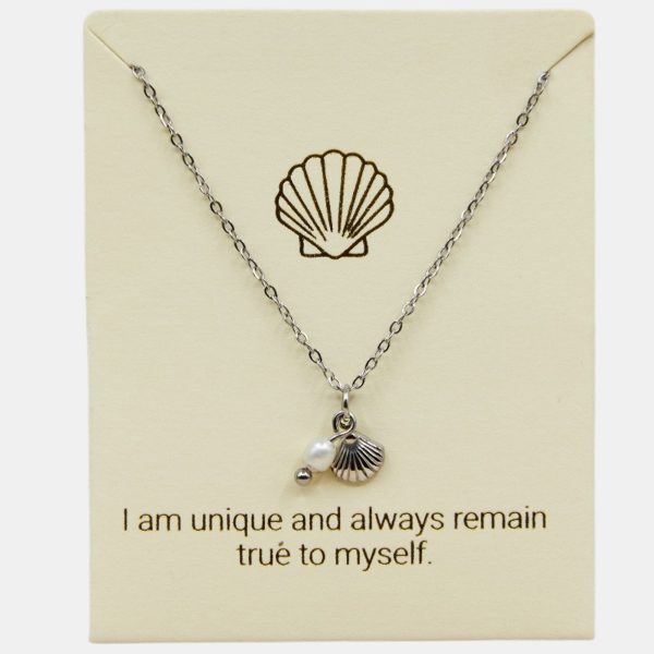 Shell and Pearl Inspiration Necklace Sterling Silver