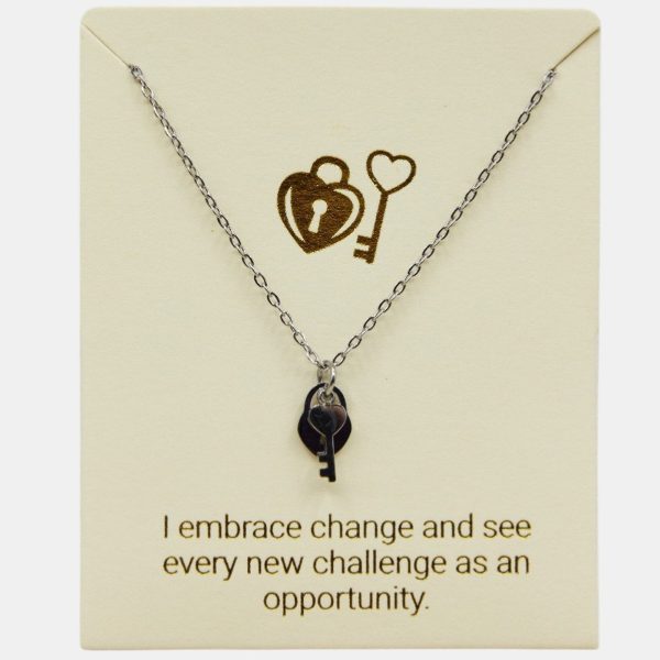 Lock and Key Inspiration Necklace Sterling Silver