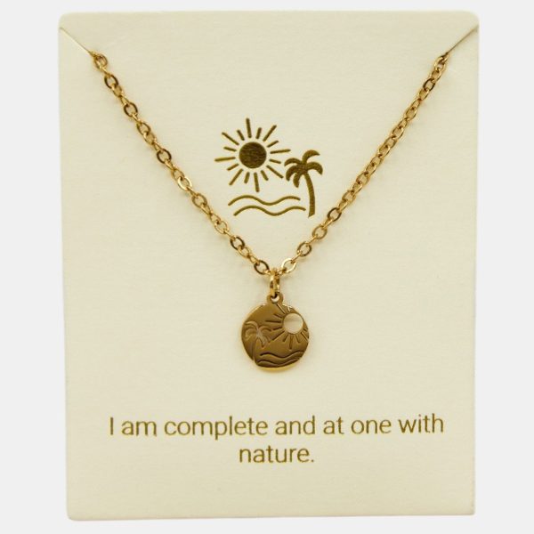 Beach Scene Inspiration Necklace 18k Gold plated