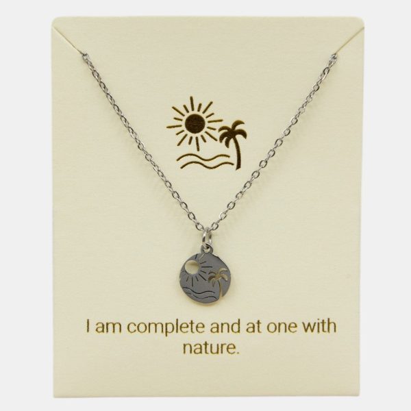 Beach Scene Inspiration Necklace Sterling Silver