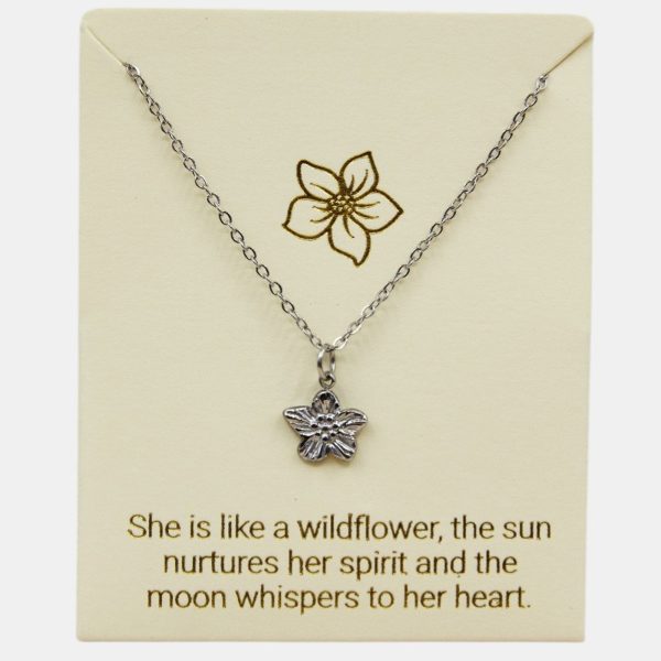 Tropical Bloom Inspiration Necklace Sterling Silver