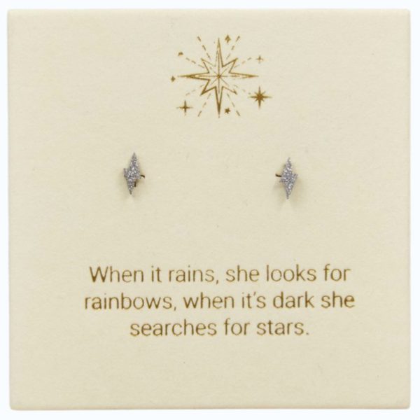 Lightning Bolt Studs Sterling Silver