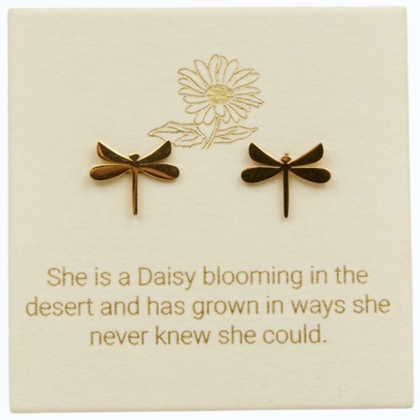 Dragonfly Studs 18k Gold