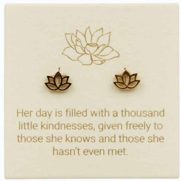 Lotus Studs 18k Gold