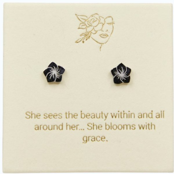 Plumeria Studs Sterling Silver
