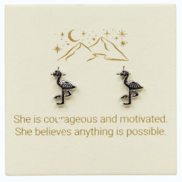 Flamingo Studs Sterling Silver