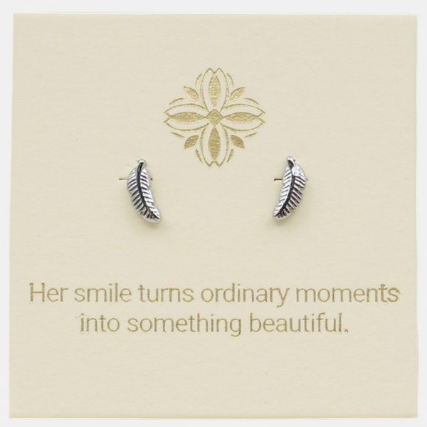 Feather Studs Sterling Silver