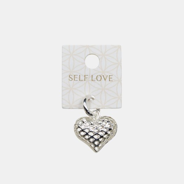 Sterling silver love heart charm