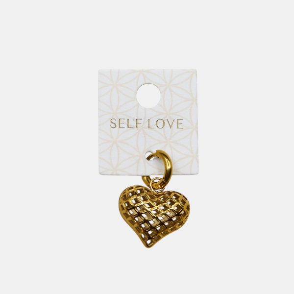 18k Gold plated love heart charm