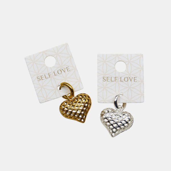 Gold and Silver love heart charms