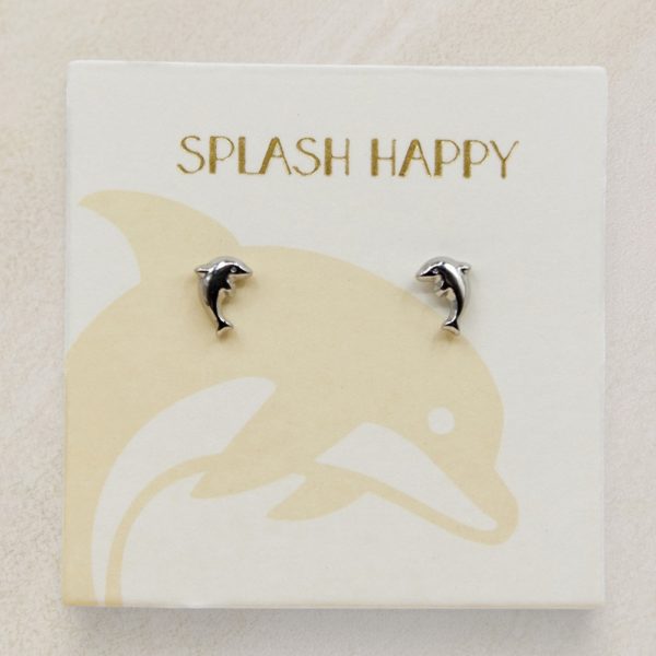 Silver Dolphin Earrings, tarnish free