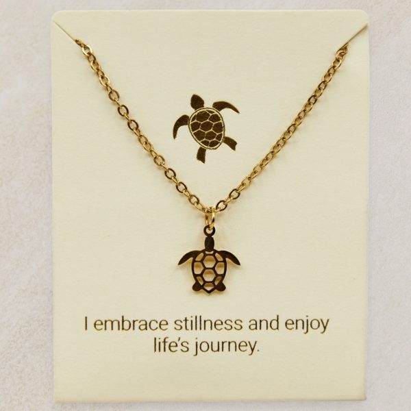 tarnish free turtle necklace