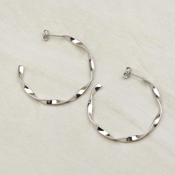 modern twisted hoop earrings by Love Lunamei