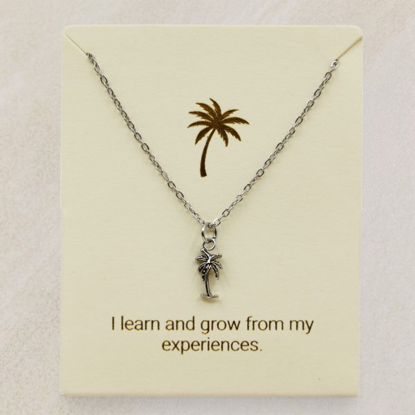 Vintage palm tree necklace