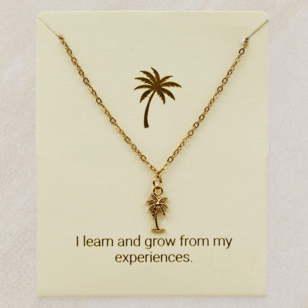tarnish free palm tree necklace