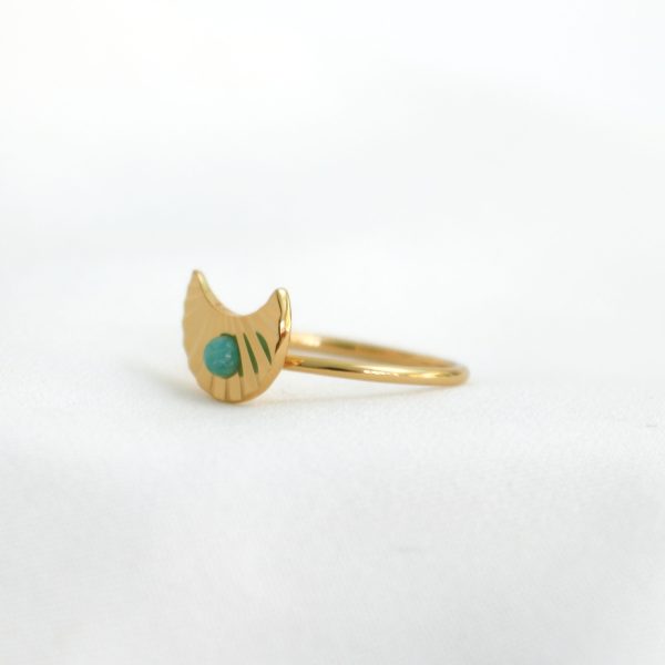 Wild Heart Ring Gold Green Amazonite